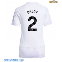 Camisa de time de futebol Manchester United Diogo Dalot #2 Replicas 2º Equipamento Feminina 2025-26 Manga Curta